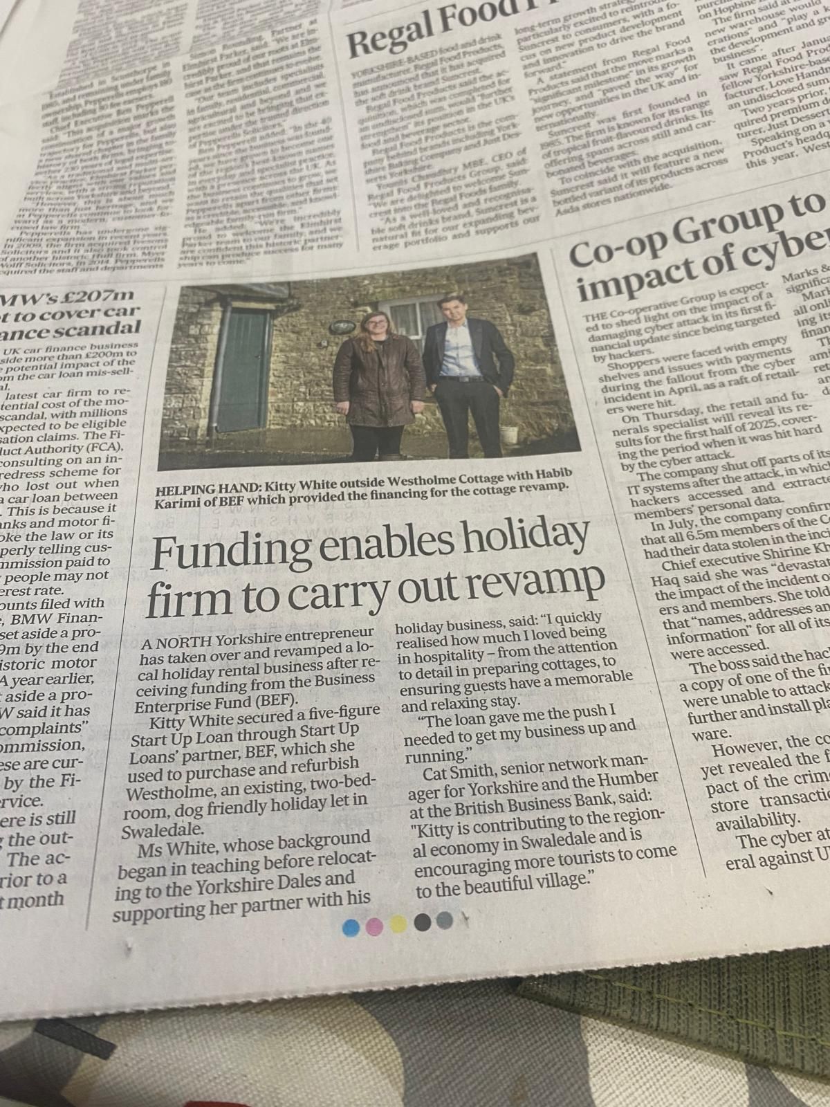 We're In The Yorkshire Post 23.09.25